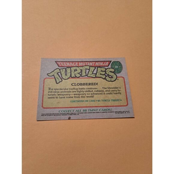 1989 Topps TMNT Trading Card 39 Teenage Mutant Ninja Turtles - Picture 2 of 3